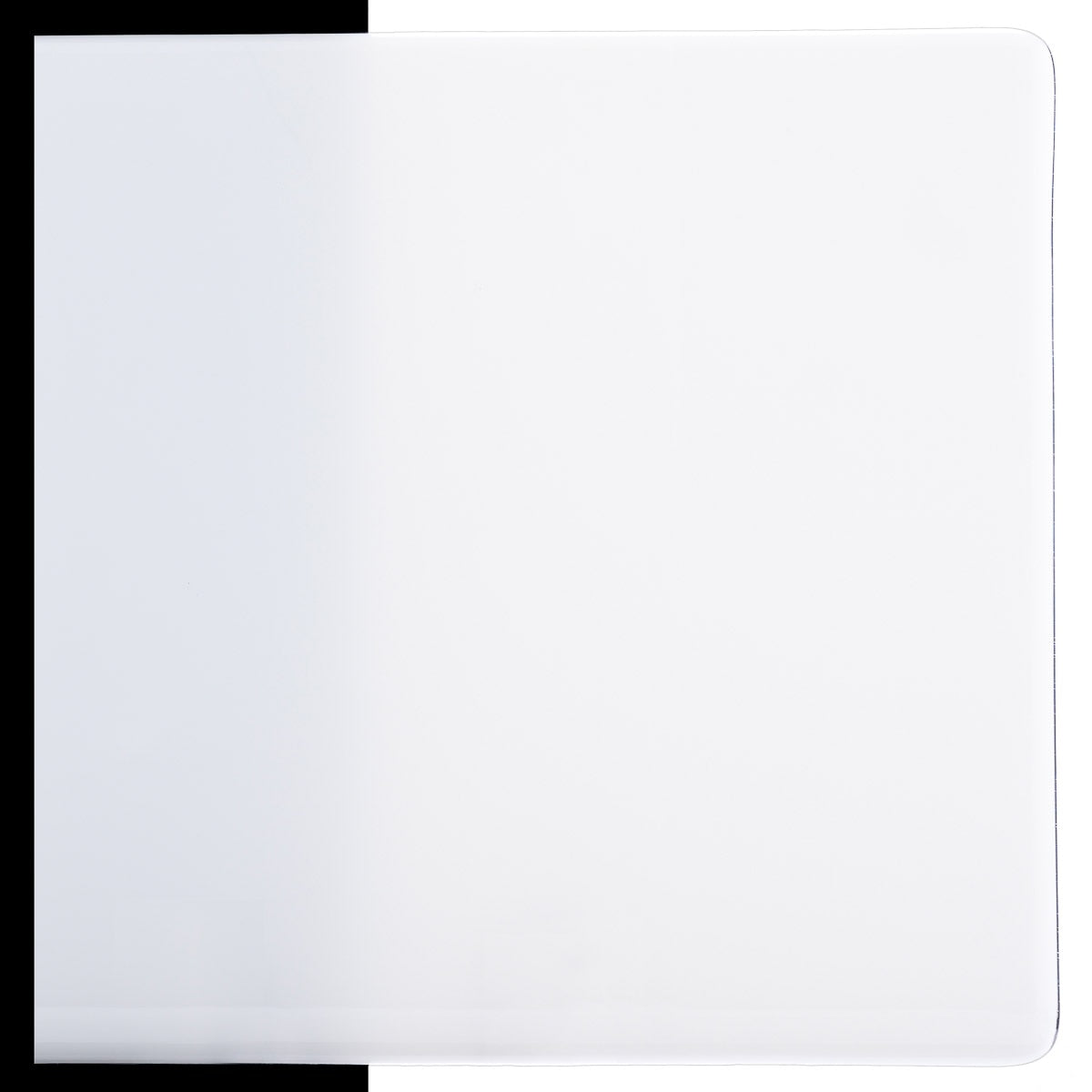 Opaque White Opalescent, Double-rolled, 3 mm, Color Sample, 2x2 in.