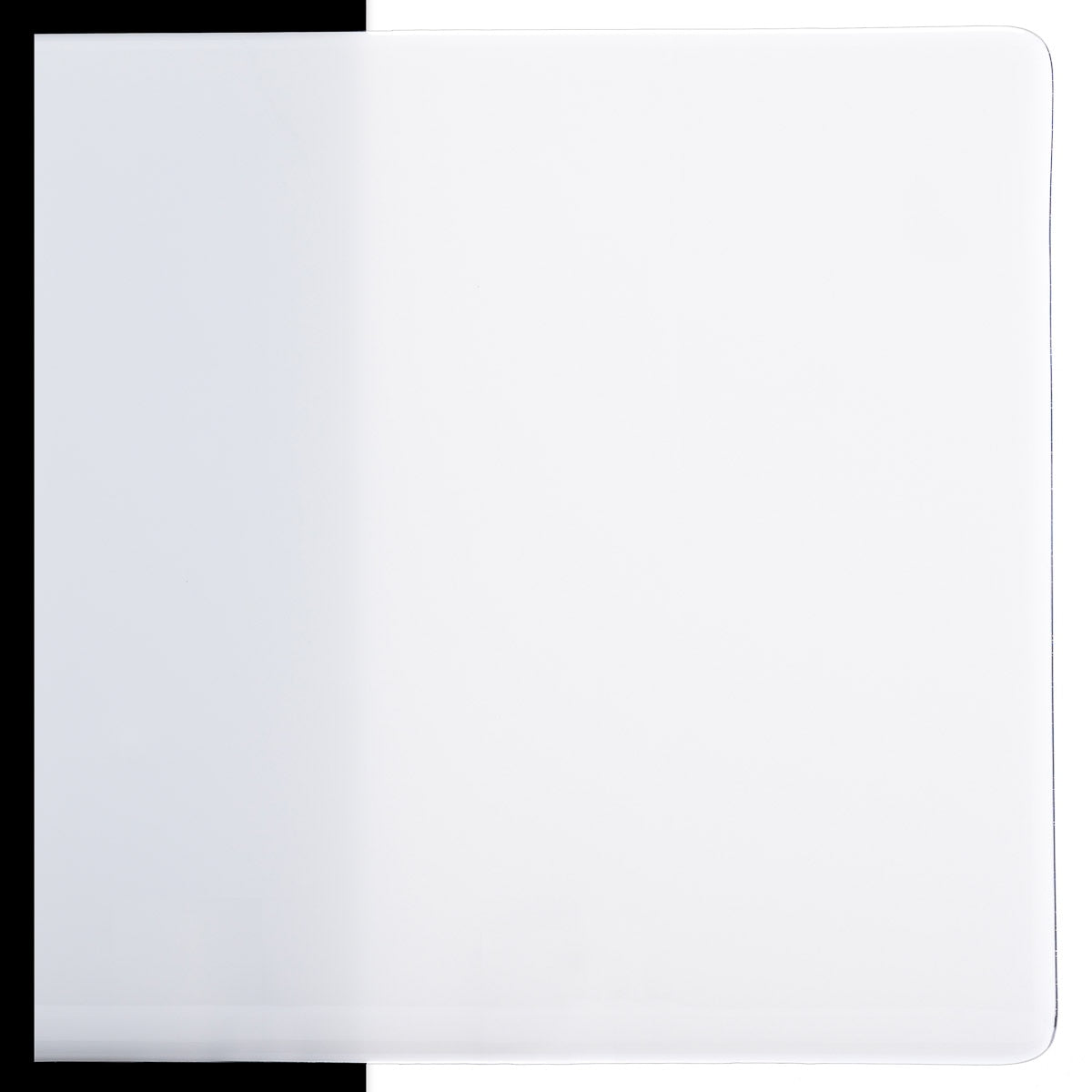 Opaque White Opalescent, Thin-rolled, 2 mm, Color Sample, 2x2 in.