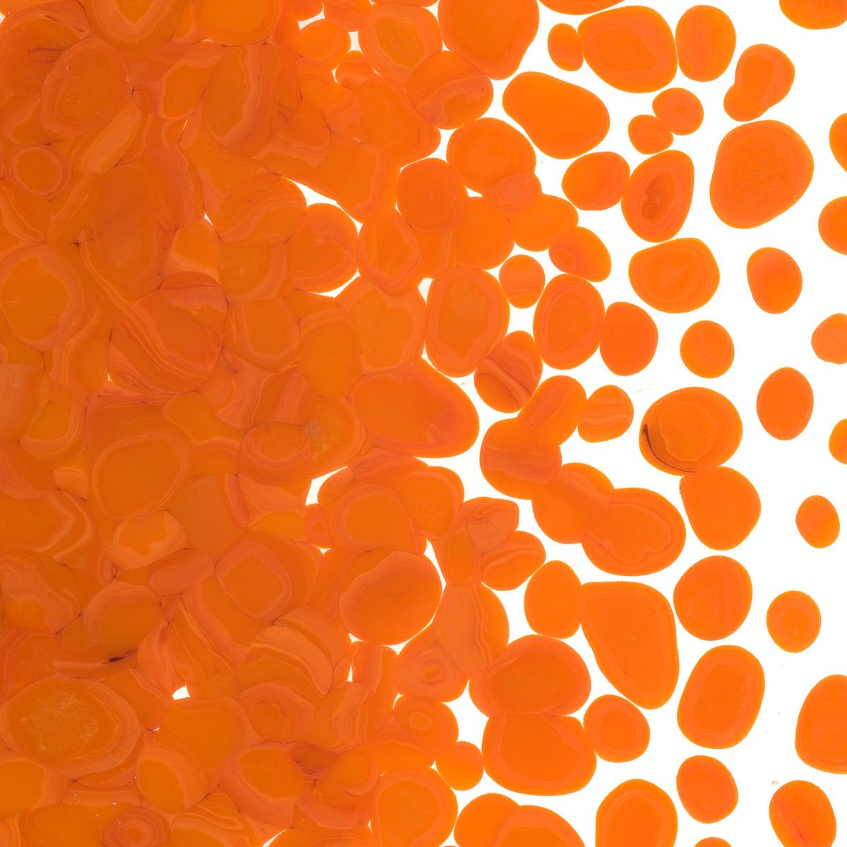 Tangerine Orange Opalescent, Coarse Frit, Fusible