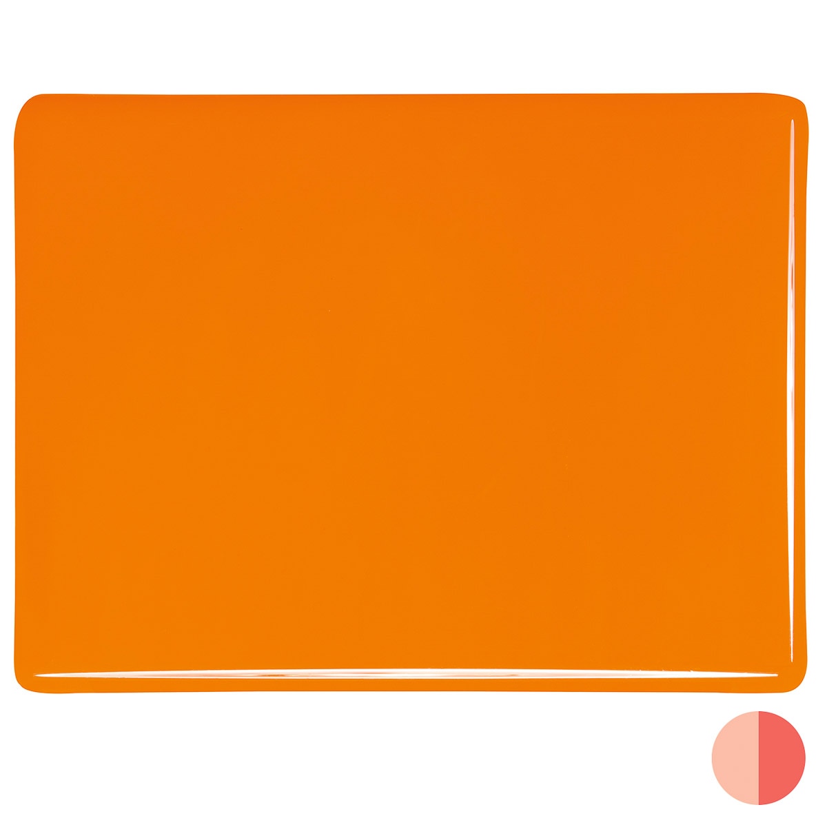 Tangerine Orange Opalescent, Thin-rolled, 2 mm, Fusible