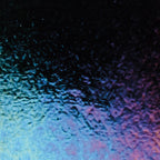 Black Opalescent, Double-rolled, Iridescent, rainbow, 3 mm, Fusible