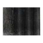 Black Opalescent, Accordion Texture, 3 mm, Fusible