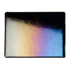 Black Opalescent, Thin-rolled, Iridescent, rainbow, 2 mm, Fusible