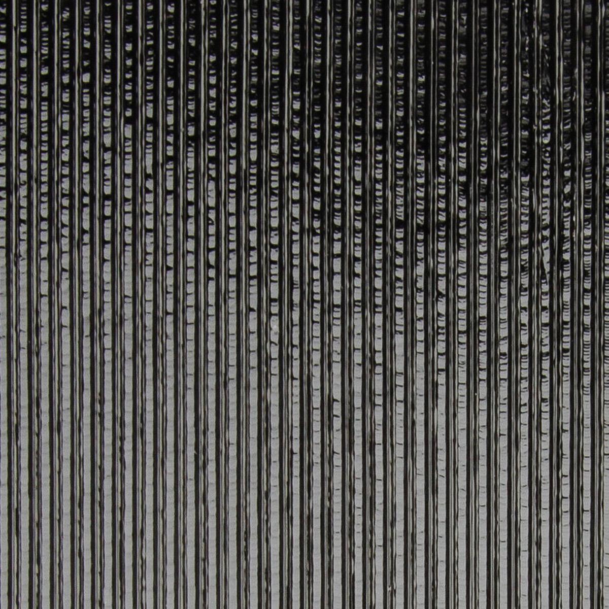 Black Opalescent, Thin, Reeded Texture, 2 mm, Fusible