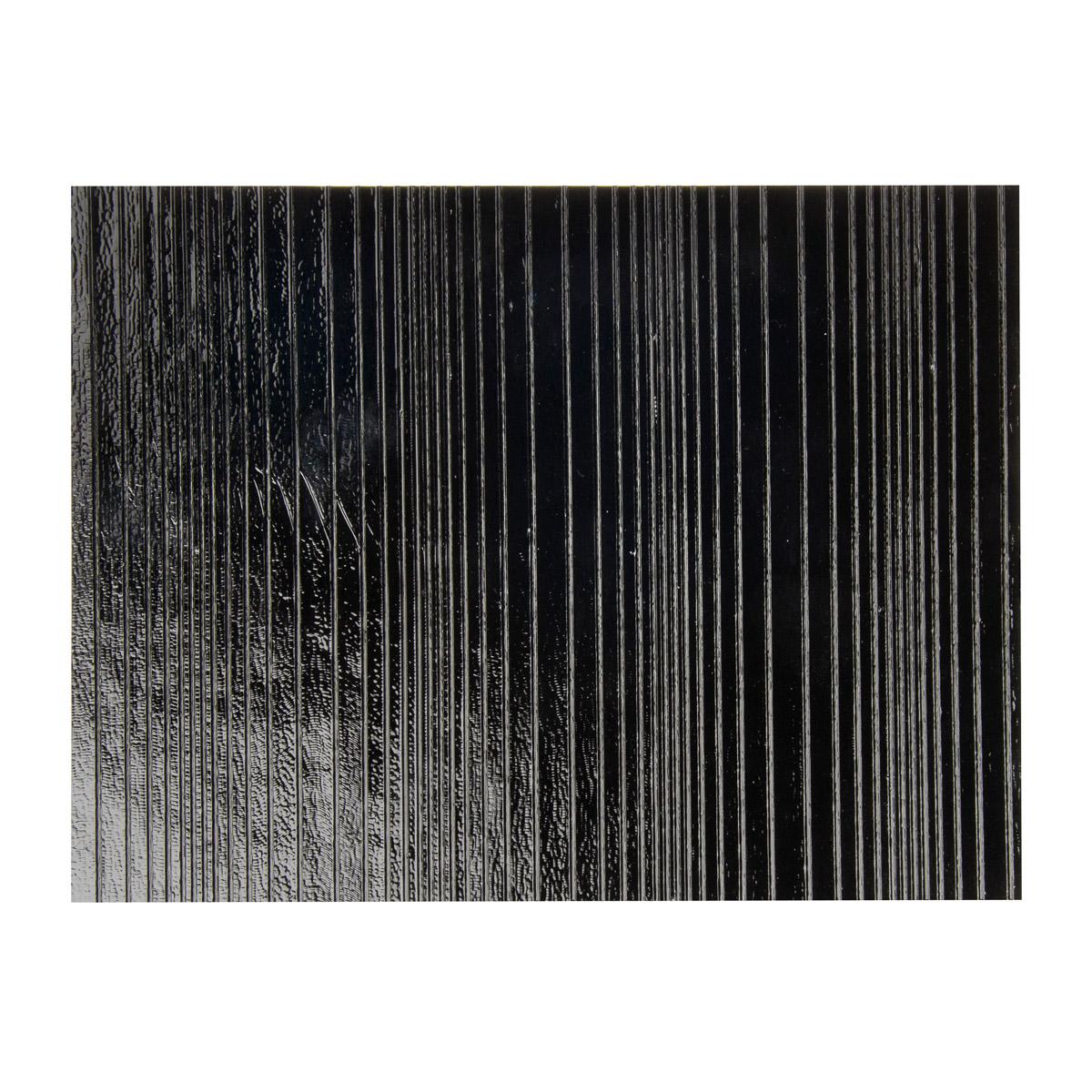 Black Opalescent, Thin, Accordion Texture, 2 mm, Fusible