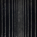 Black Opalescent, Thin, Accordion Texture, 2 mm, Color Sample, 2 x 2 in.