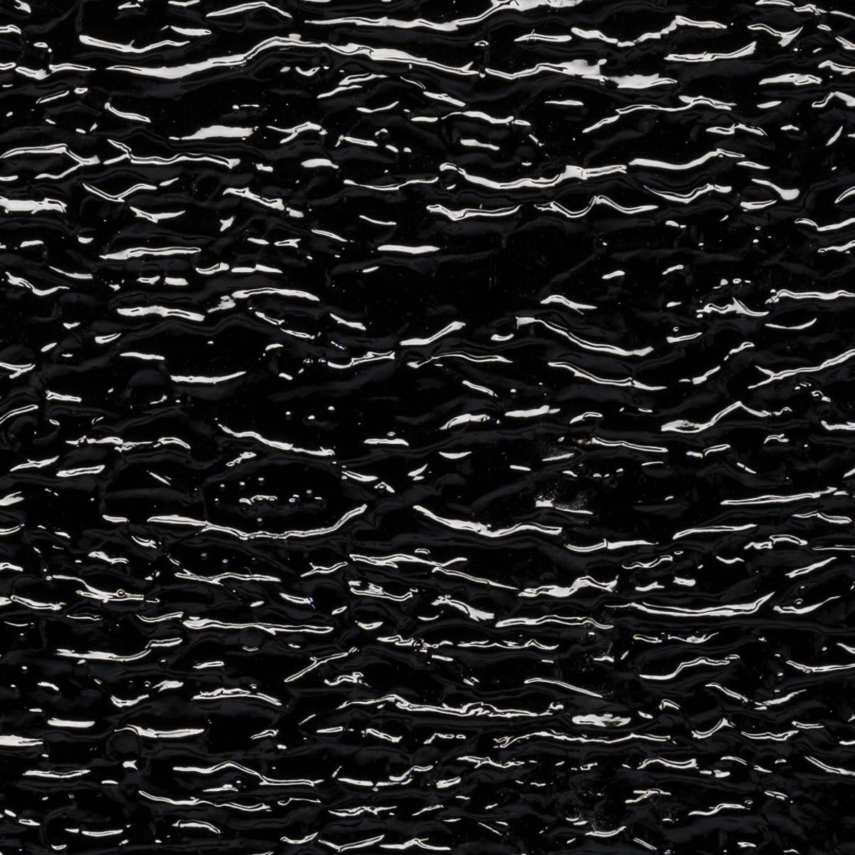 Black Opalescent, Ripple, 3 mm, Fusible