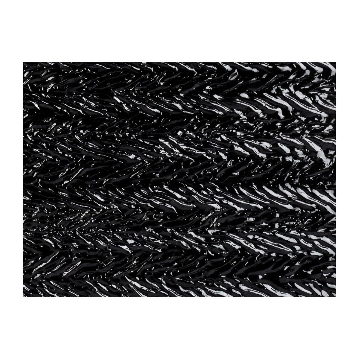 Black Opalescent, Herringbone, 3 mm, Fusible