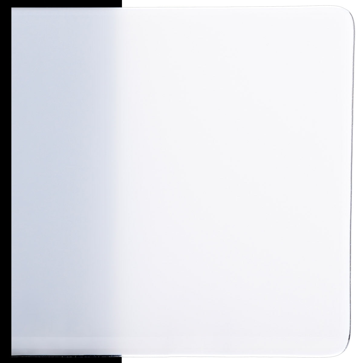 White Opalescent, Double-rolled, 3 mm, Color Sample, 2x2 in.