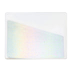 White Opalescent, Double-rolled, Iridescent, rainbow, 3 mm, Fusible