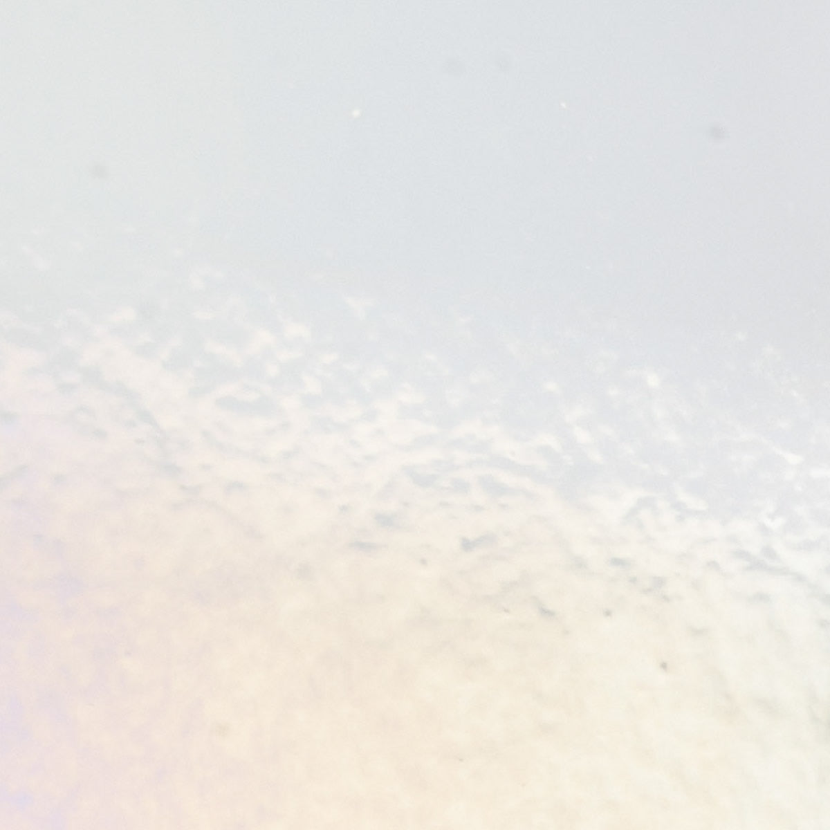 White Opalescent, Double-rolled, Iridescent, rainbow, 3 mm, Color Sample, 2x2 in.