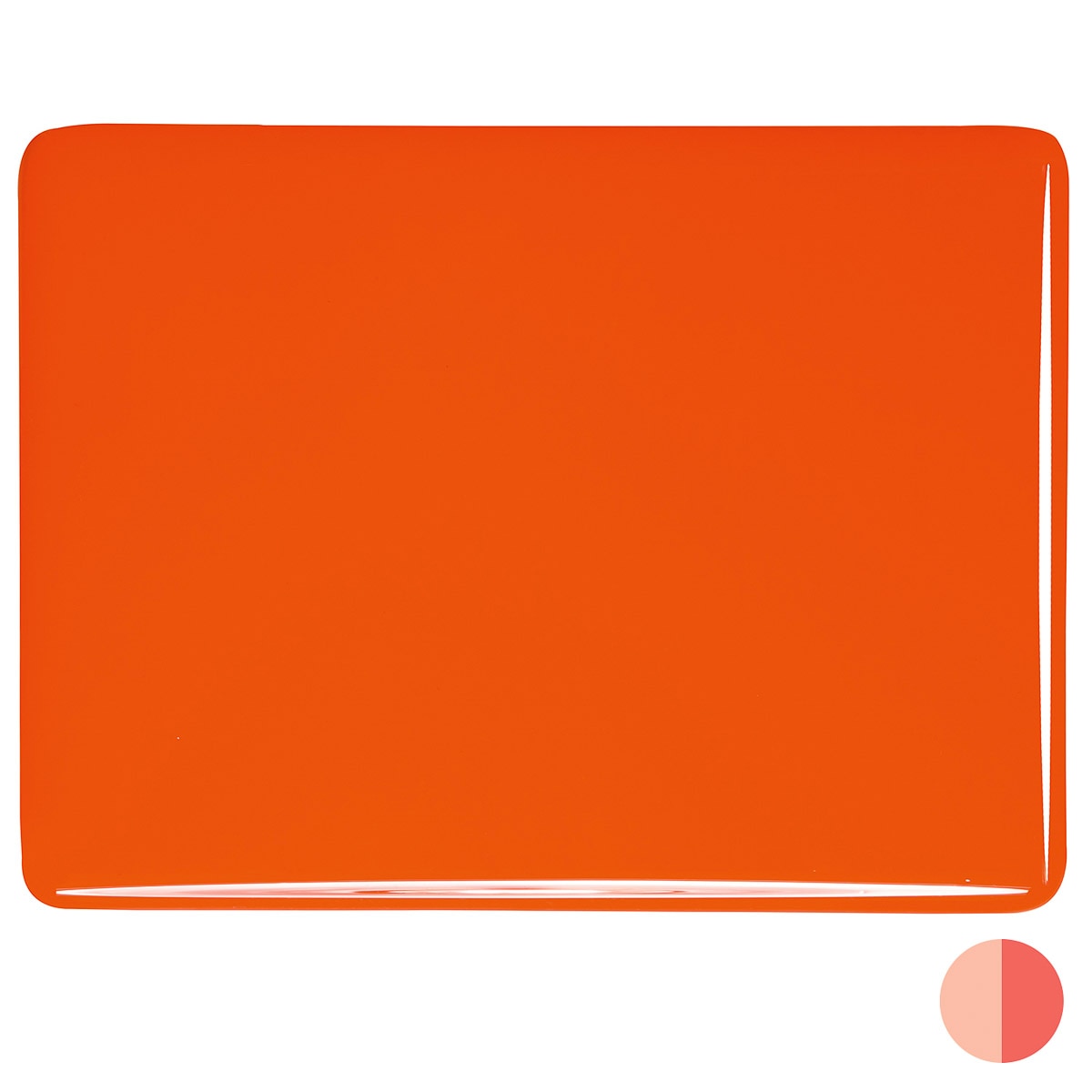 Orange Opalescent, Double-rolled, 3 mm, Fusible
