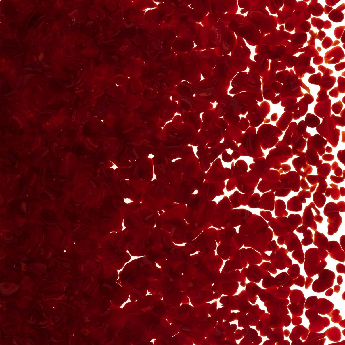Deep Red Opalescent, Medium Frit, Fusible