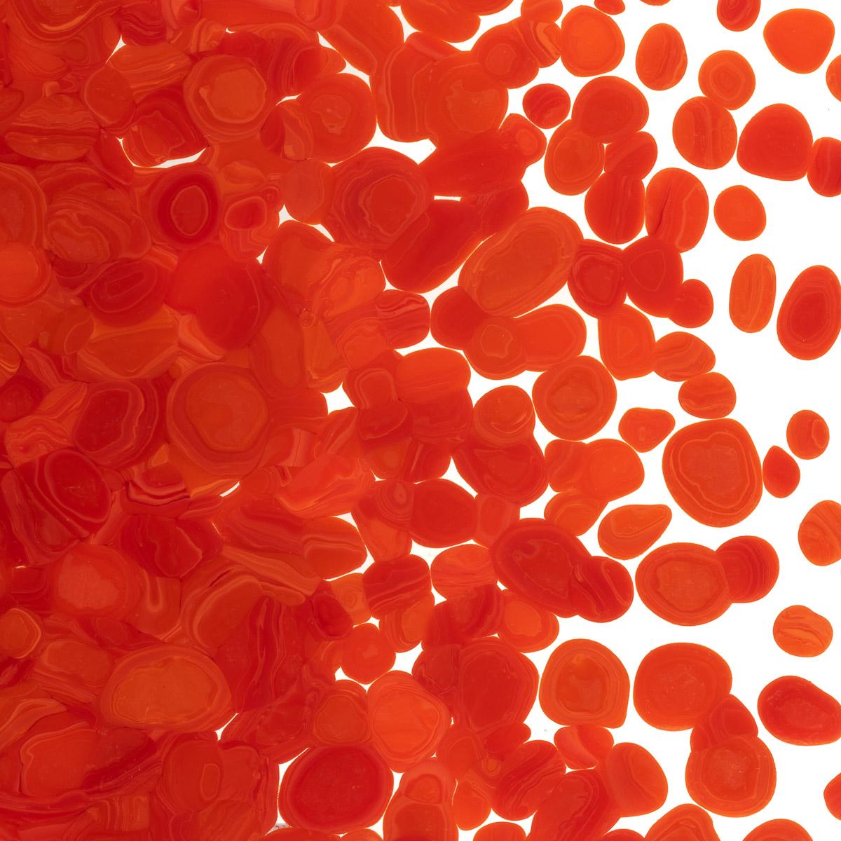 Pimento Red Opalescent, Coarse Frit, Fusible