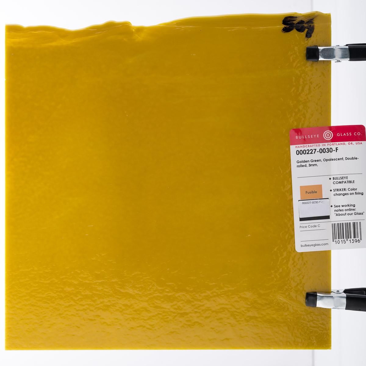 Golden Green Opalescent, Double-rolled, 3 mm, Fusible