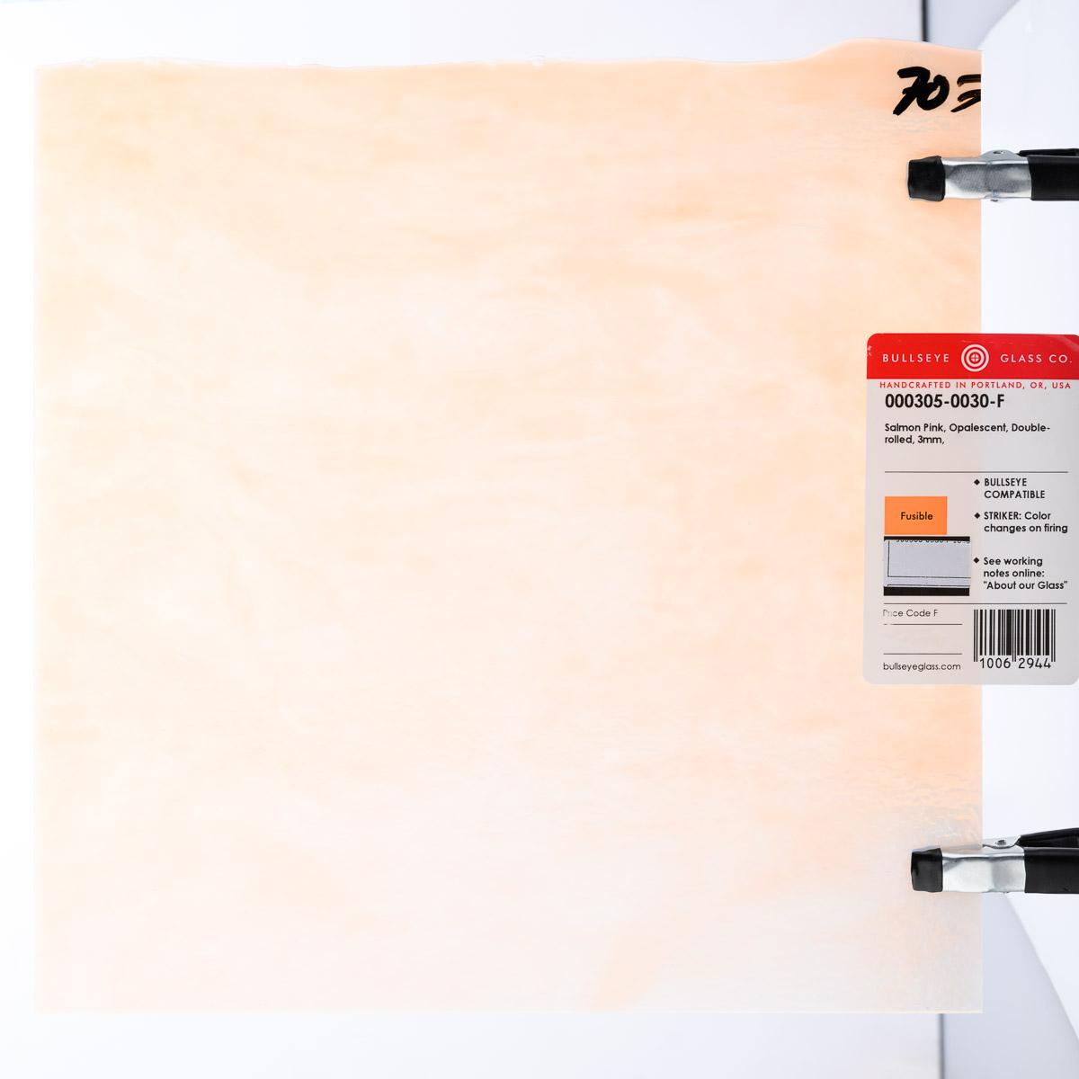 Salmon Pink Opalescent, Double-rolled, 3 mm, Fusible