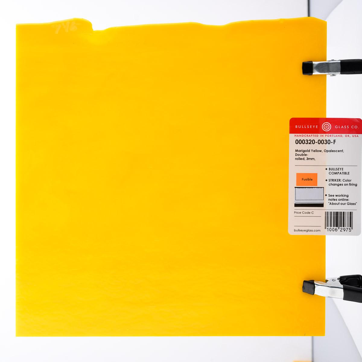 Marigold Yellow Opalescent, Double-rolled, 3 mm, Fusible