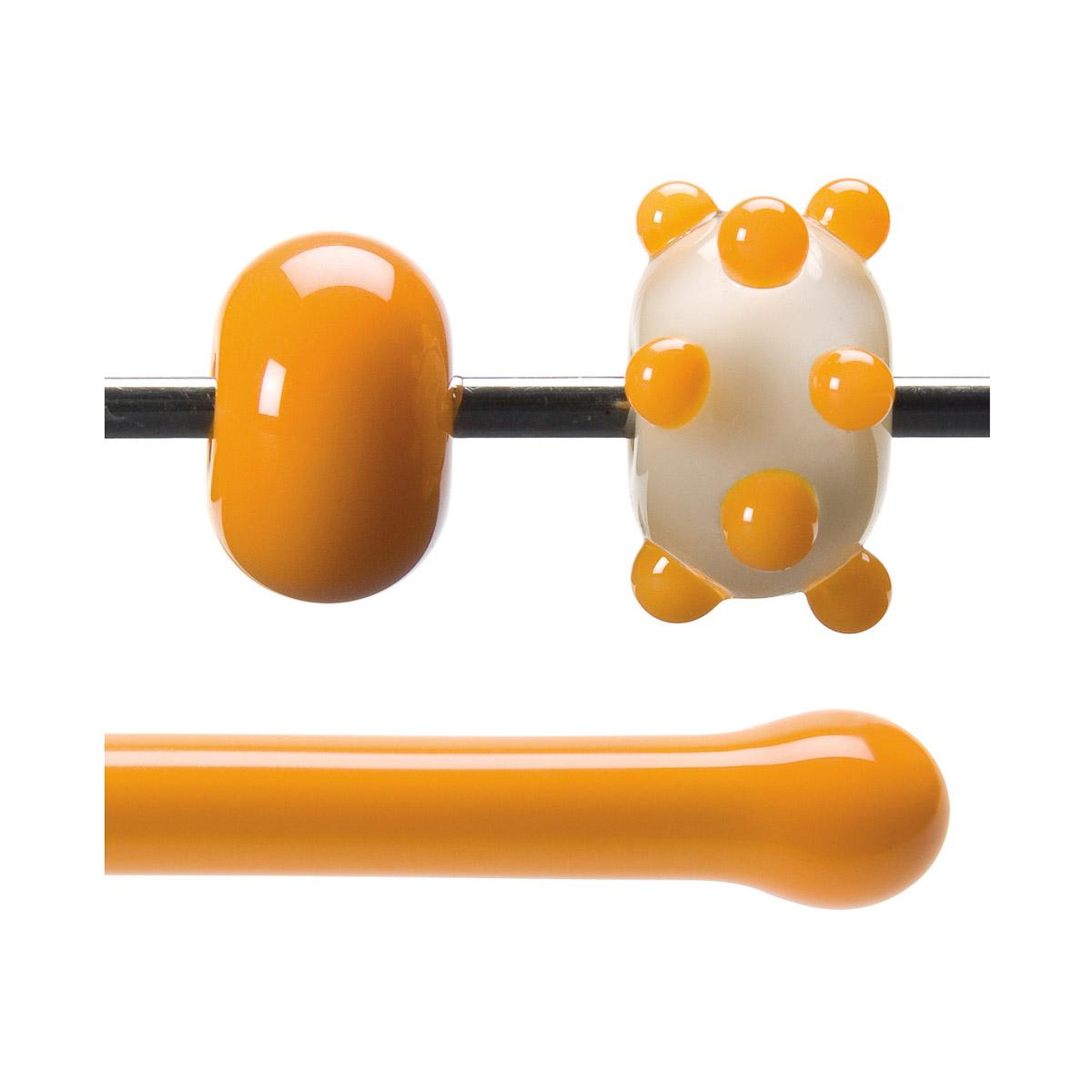 Pumpkin Orange Opalescent, Rod, 5 mm, Fusible