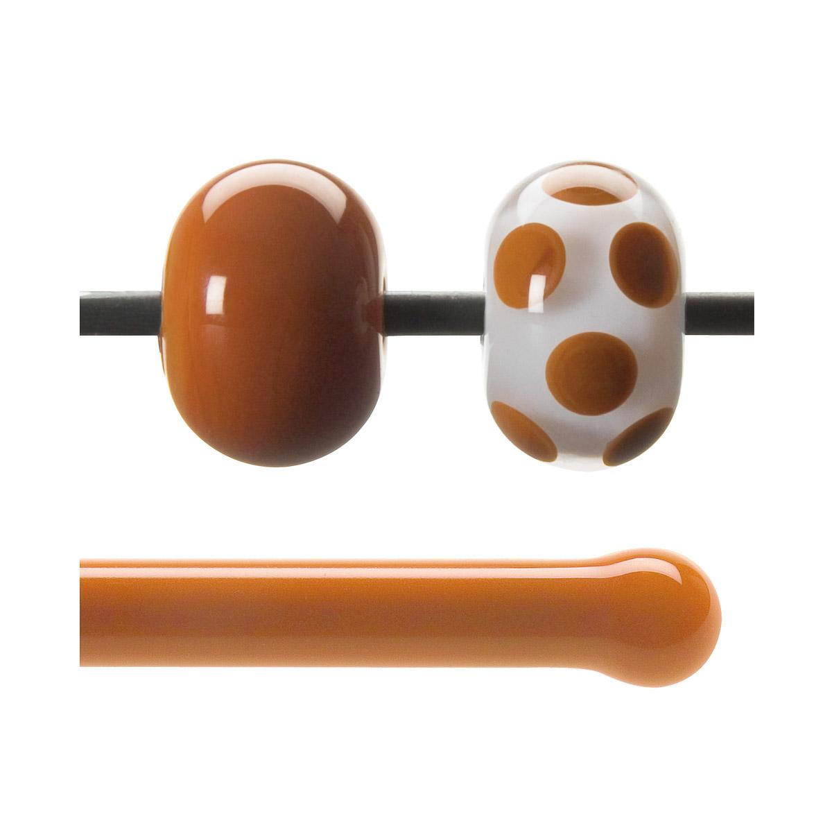 Burnt Orange Opalescent, Rod, 5 mm, Fusible