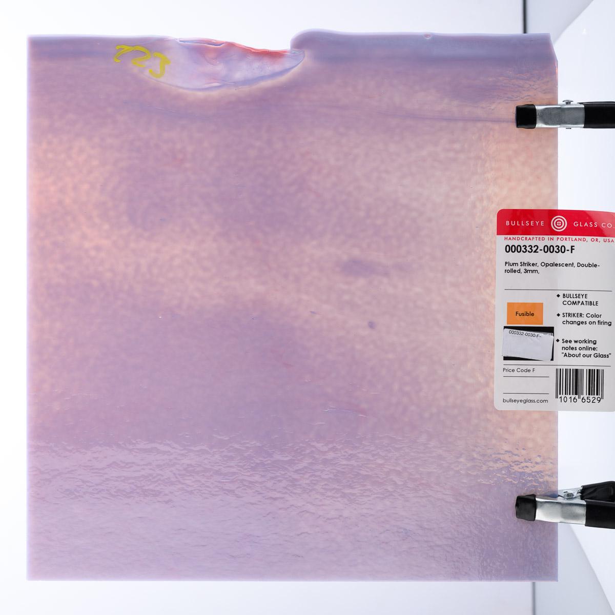 Plum Striker Opalescent, Double-rolled, 3 mm, Fusible