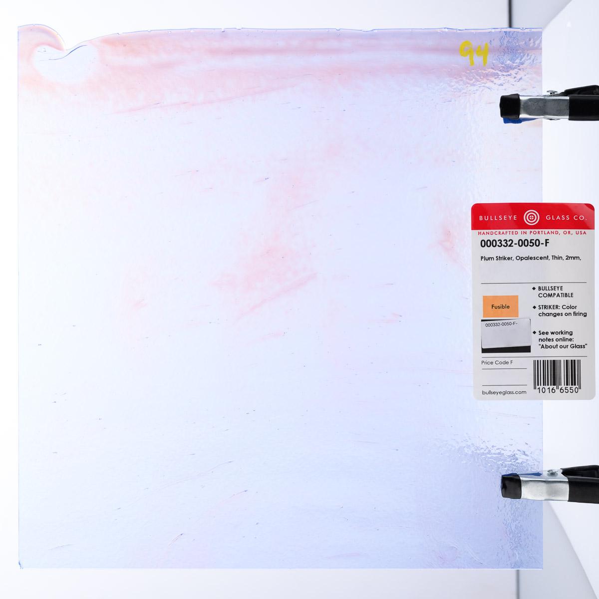 Plum Striker Opalescent, Thin-rolled, 2 mm, Fusible