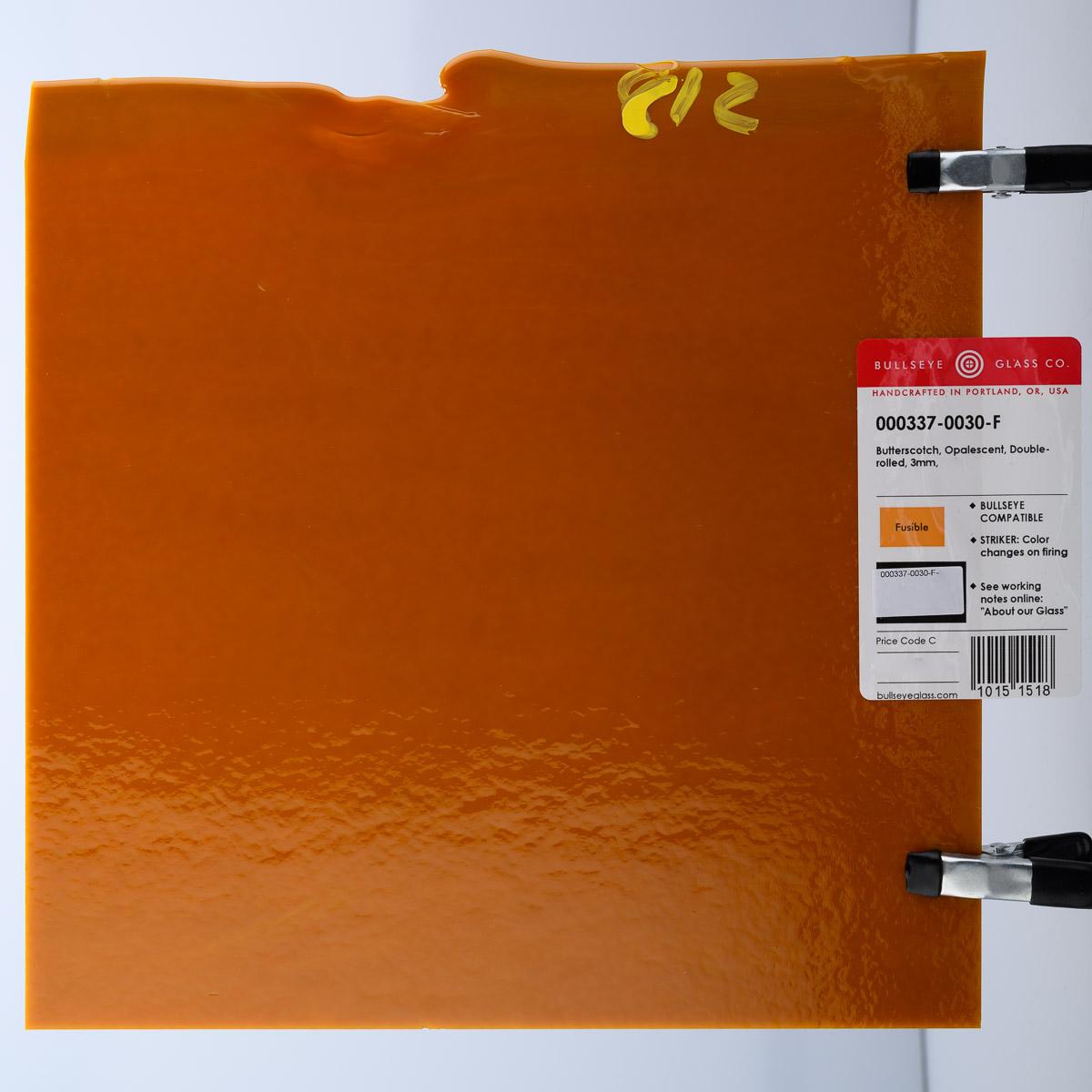Butterscotch Opalescent, Double-rolled, 3 mm, Fusible