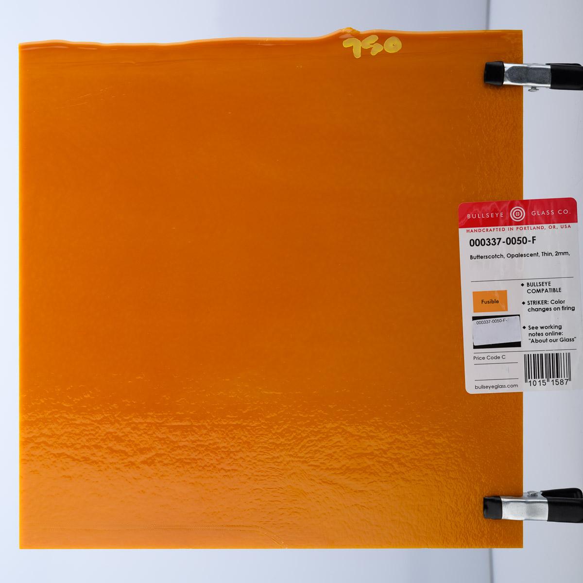 Butterscotch Opalescent, Thin-rolled, 2 mm, Fusible