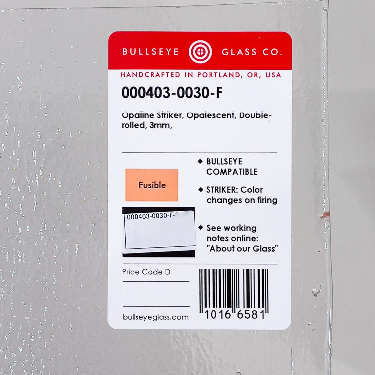 Opaline Opalescent, Double-rolled, 3 mm, Fusible