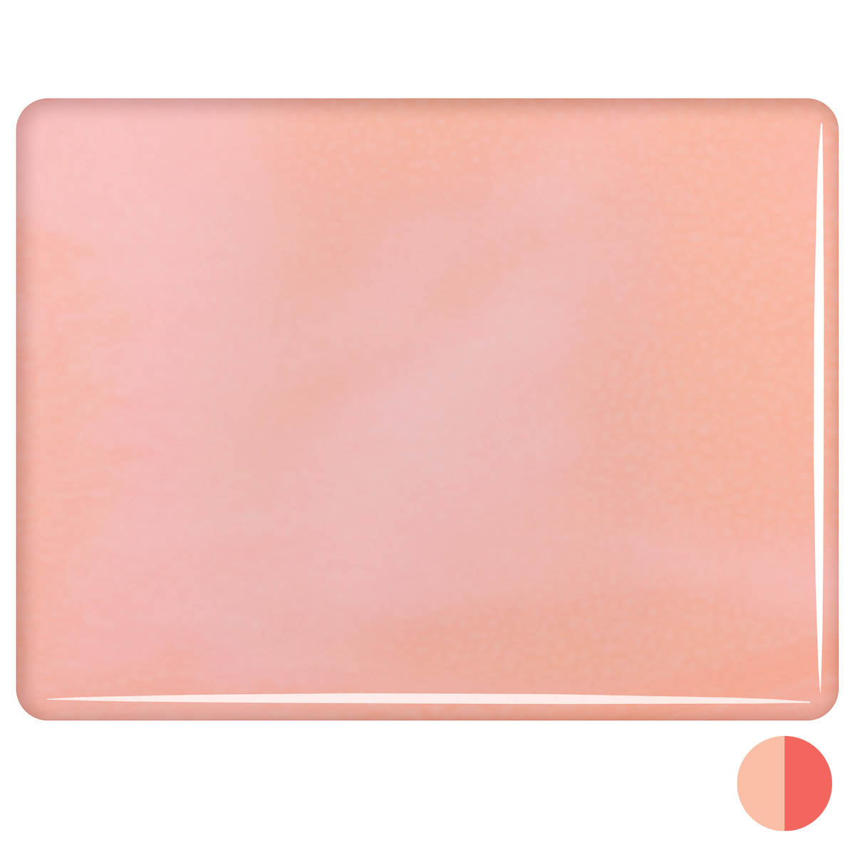 Peach Blush Opalescent, Double-rolled, 3mm, Fusible
