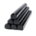 stack of black glass color blowing bars on white background