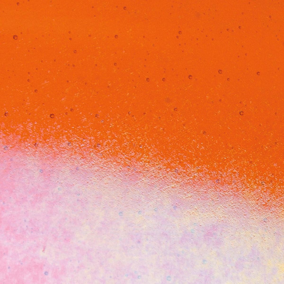 Light Orange Striker Transparent, Double-rolled, Iridescent, rainbow, 3 mm, Fusible