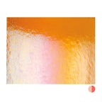 Light Orange Striker Transparent, Double-rolled, Iridescent, rainbow, 3 mm, Fusible