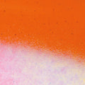 Light Orange Transparent, Double-rolled, Iridescent, rainbow, 3 mm, Color Sample, 2x2 in.