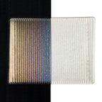 Clear Transparent, Prismatic Texture, Iridescent, rainbow, 3 mm, Fusible