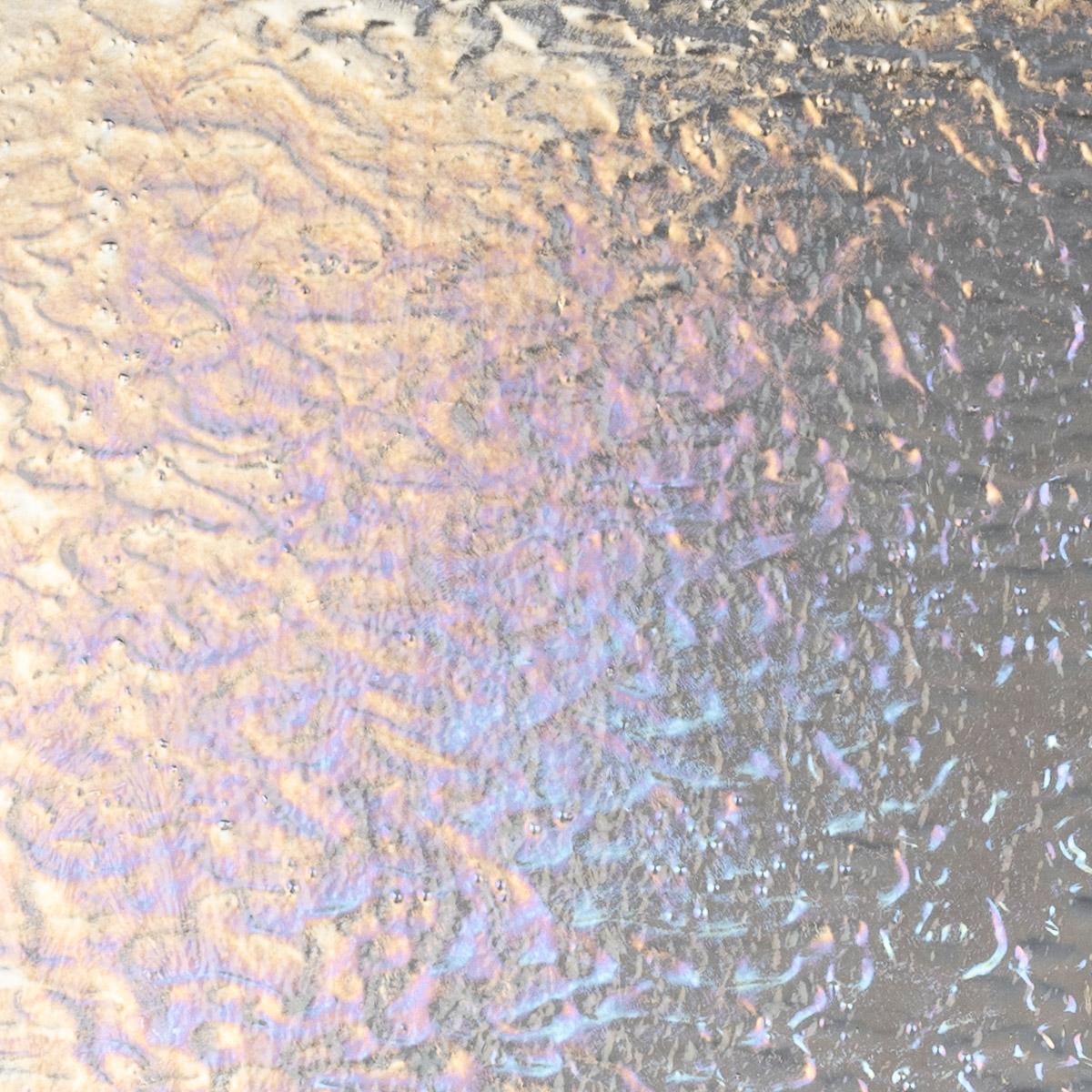 Clear Transparent, Granite Texture, Iridescent, rainbow, 3 mm, Fusible