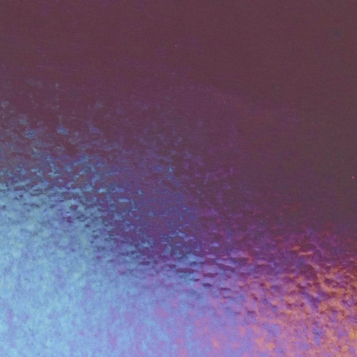Deep Plum Transparent, Thin-rolled, Iridescent, rainbow, 2 mm, Color Sample, 2x2 in.