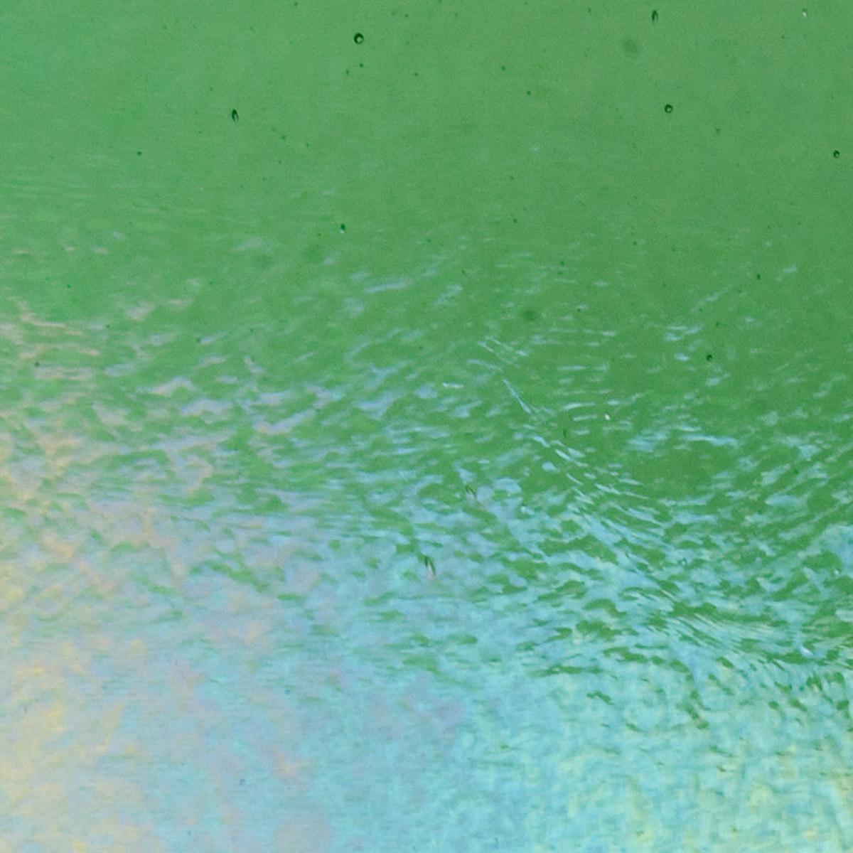 Light Green Transparent, Double-rolled, Iridescent, rainbow, 3 mm, Color Sample, 2x2 in.