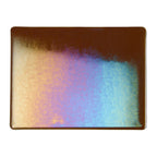 Dark Rose Brown Transparent, Thin-rolled, Iridescent, rainbow, 2 mm, Fusible