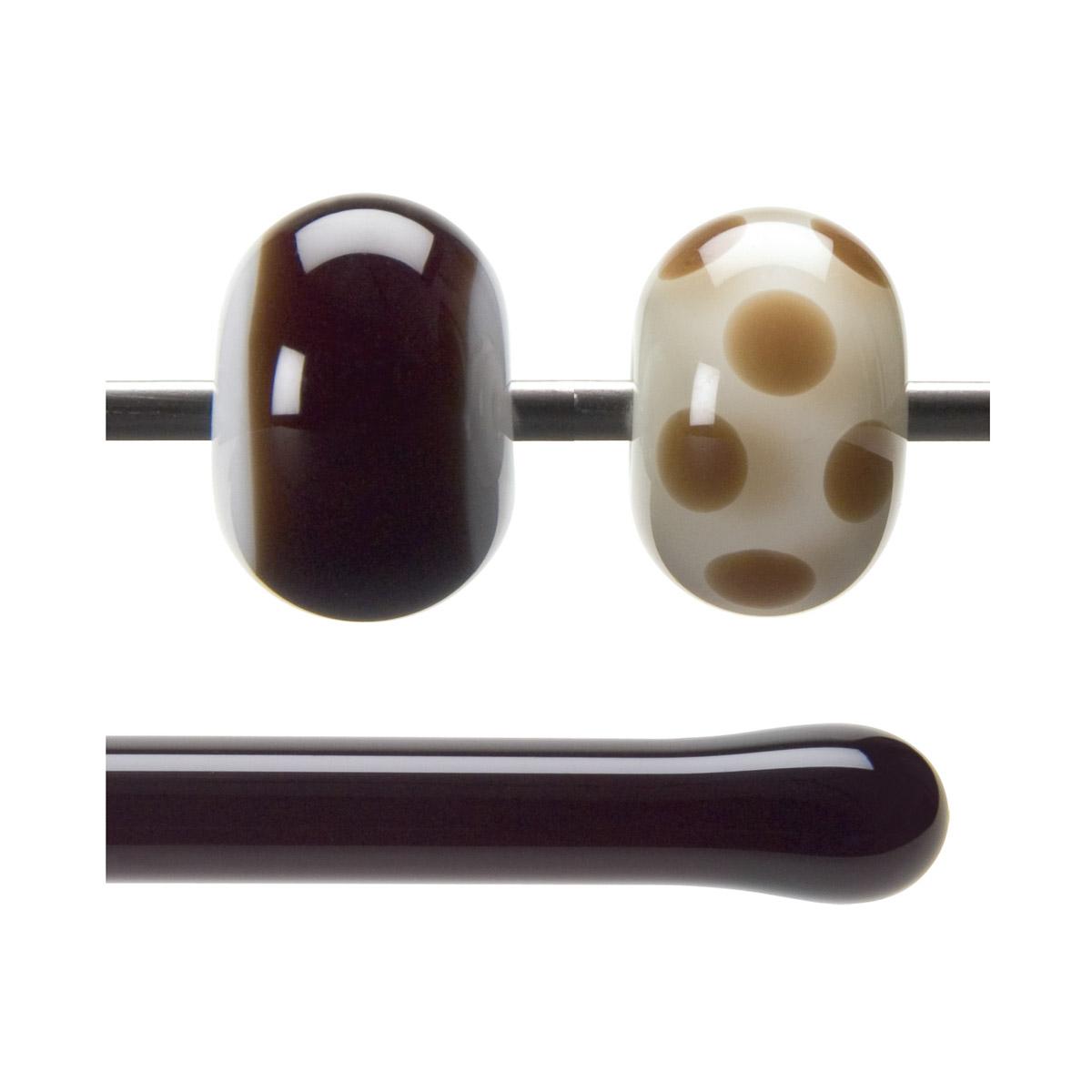 Dark Rose Brown Transparent, Rod, 5 mm, Fusible