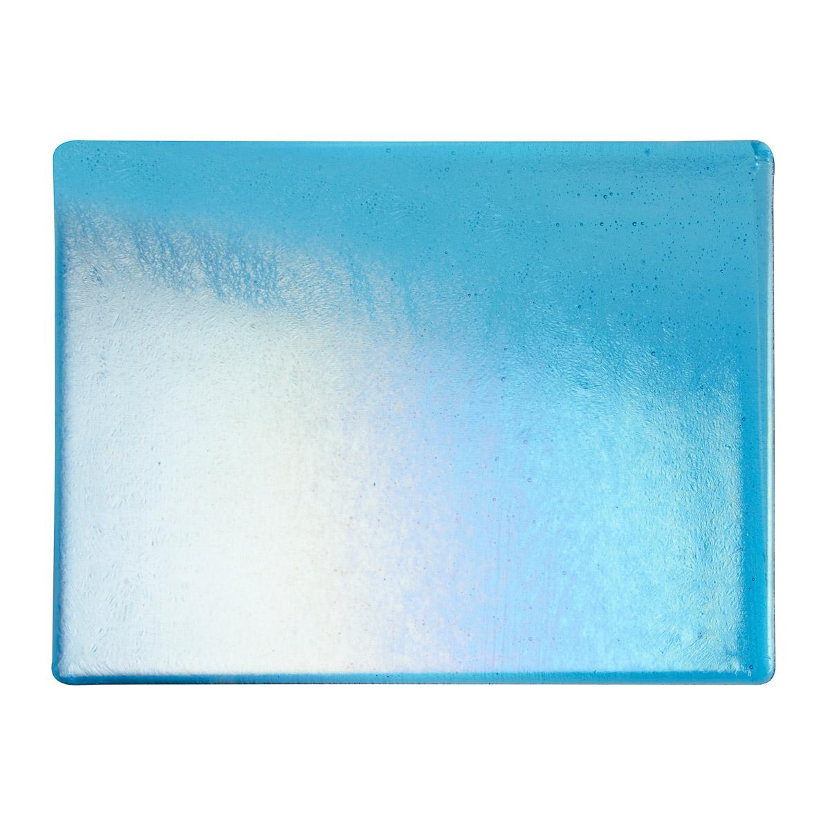 Turquoise Blue Transparent, Thin-rolled, Iridescent, rainbow, 2 mm, Fusible