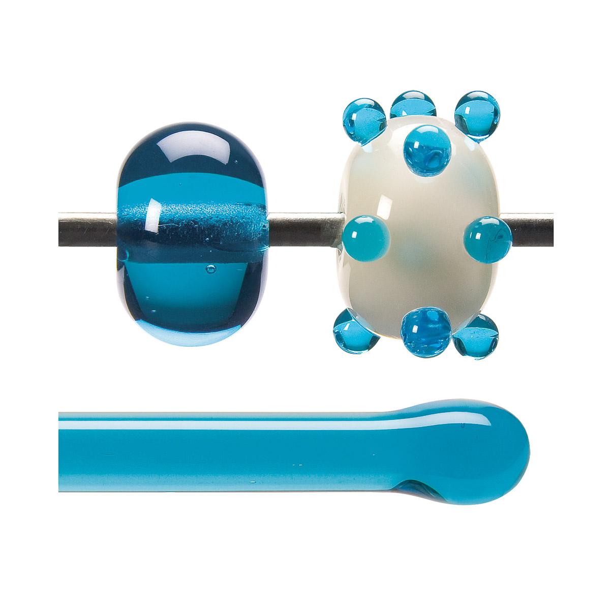 Turquoise Blue Transparent, Rod, 5 mm, Fusible