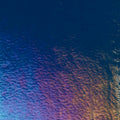 Midnight Blue Transparent, Double-rolled, Iridescent, rainbow, 3 mm, Color Sample, 2x2 in.