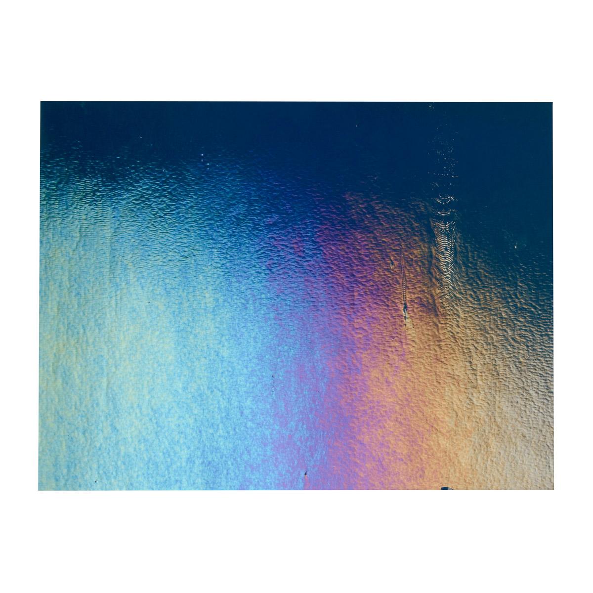 Midnight Blue Transparent, Thin-rolled, Iridescent, rainbow, 2 mm, Fusible
