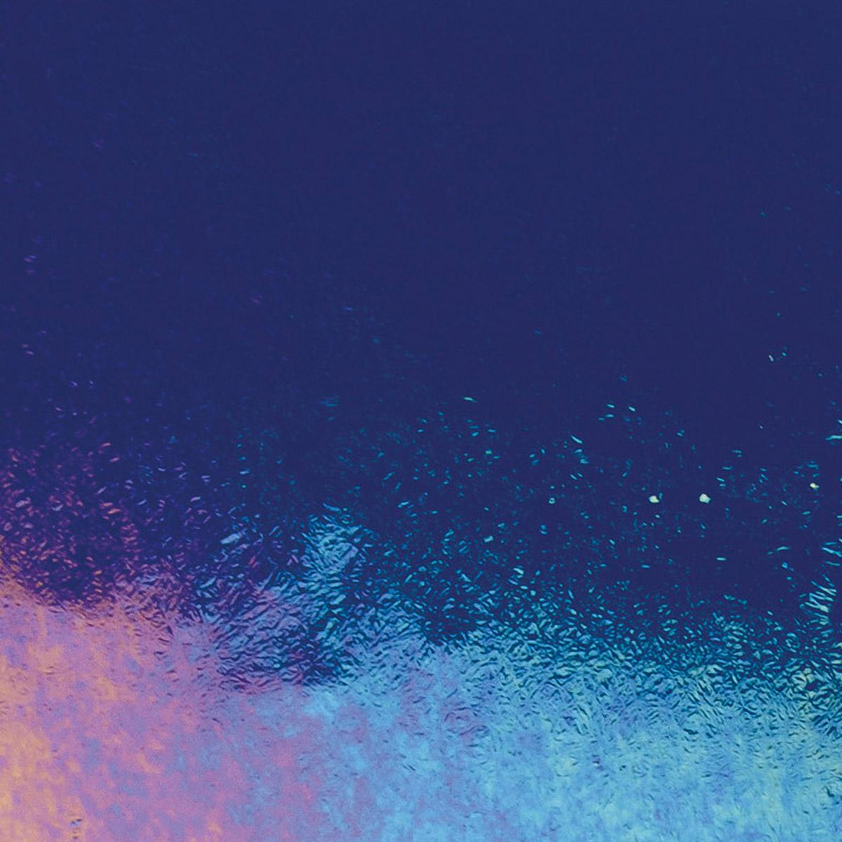 Midnight Blue Transparent, Thin-rolled, Iridescent, rainbow, 2 mm, Color Sample, 2x2 in.