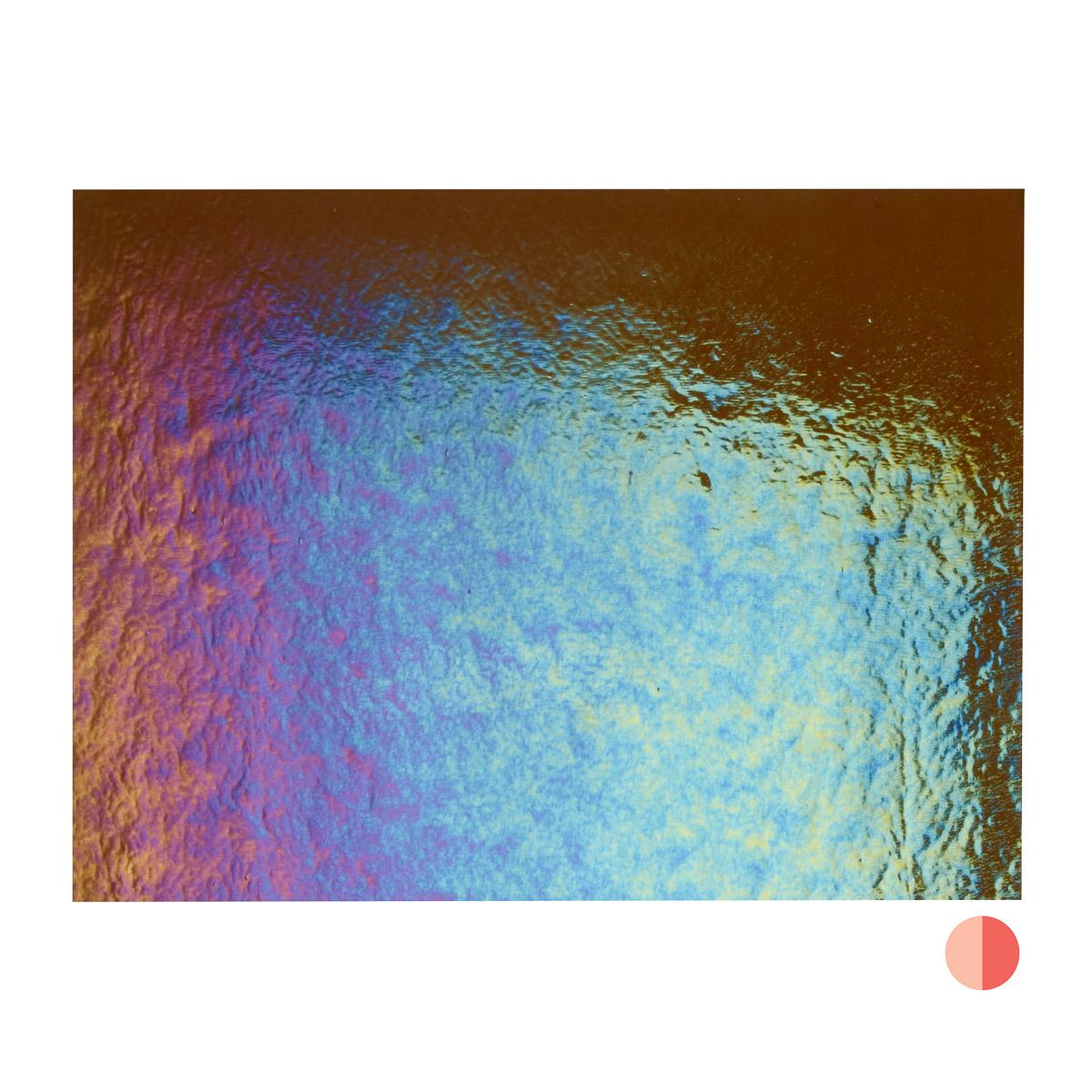 Sienna Transparent, Double-rolled, Iridescent, rainbow, 3 mm, Fusible