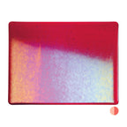 Red Transparent, Double-rolled, Iridescent, rainbow, 3 mm, Fusible