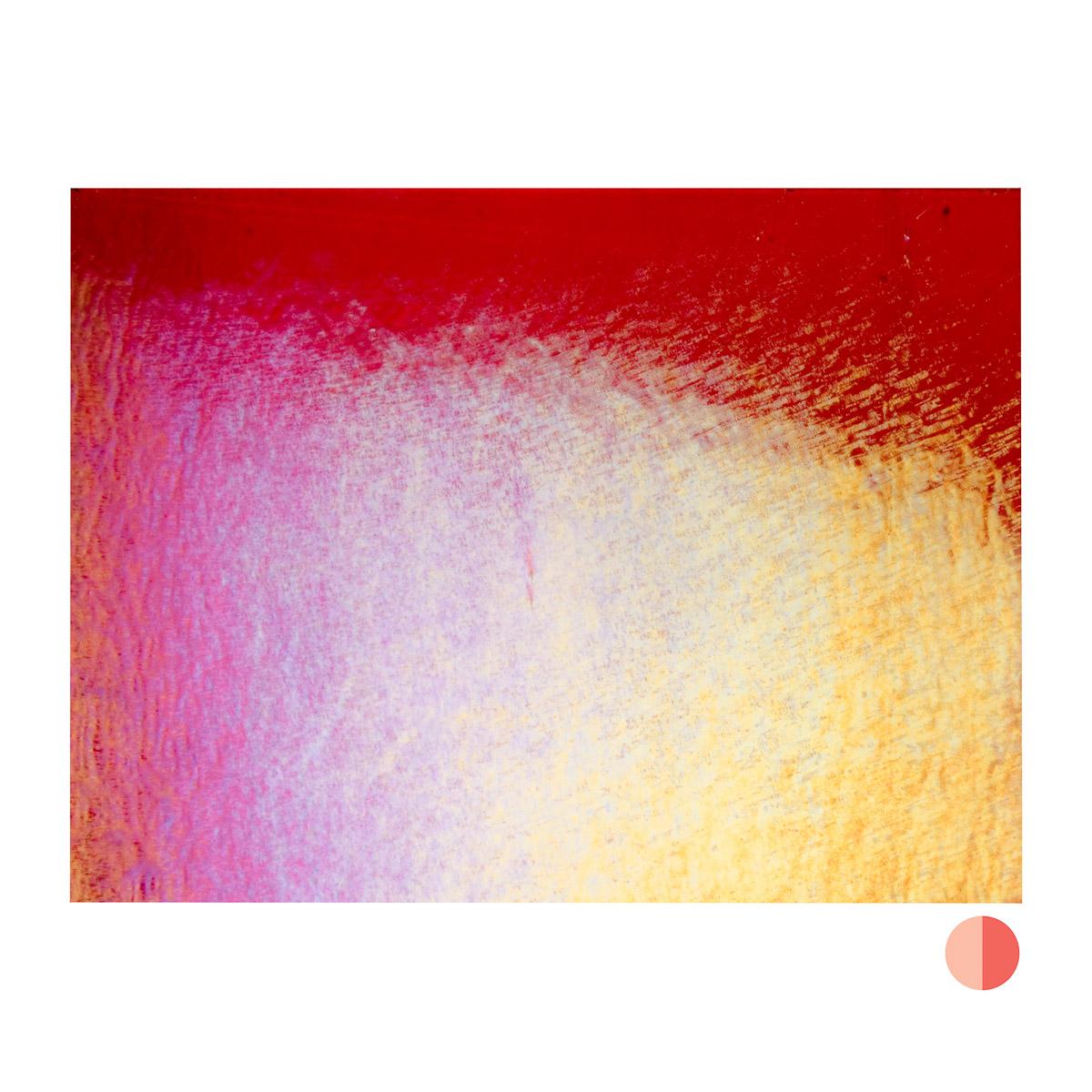 Red Transparent, Double-rolled, Iridescent, rainbow, 3 mm, Fusible