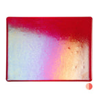 Red Transparent, Thin-rolled, Iridescent, rainbow, 2 mm, Fusible