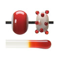 Red Transparent, Rod, 5 mm, Fusible