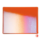 Orange Transparent, Double-rolled, Iridescent, rainbow, 3 mm, Fusible